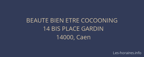 BEAUTE BIEN ETRE COCOONING