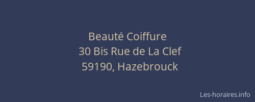 Beauté Coiffure