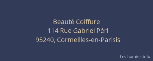 Beauté Coiffure