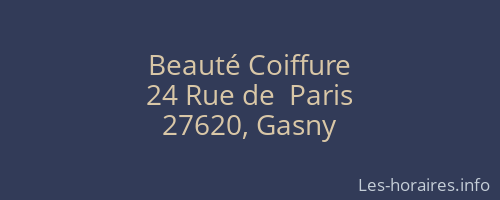 Beauté Coiffure
