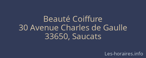 Beauté Coiffure