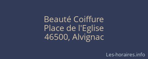 Beauté Coiffure