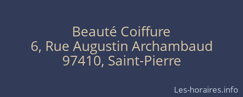 Beauté Coiffure