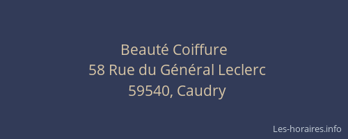 Beauté Coiffure
