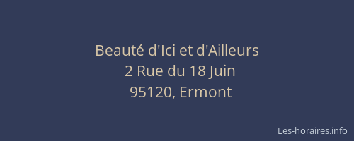 Beauté d'Ici et d'Ailleurs