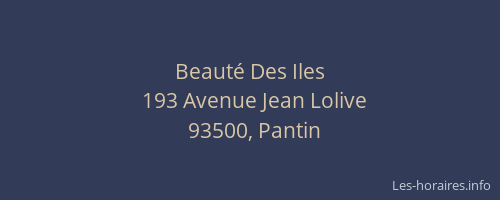 Beauté Des Iles
