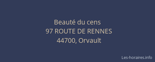 Beauté du cens