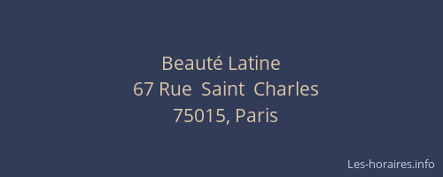 Beauté Latine