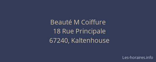 Beauté M Coiffure