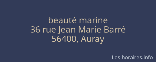 beauté marine