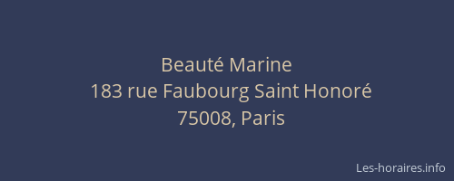 Beauté Marine