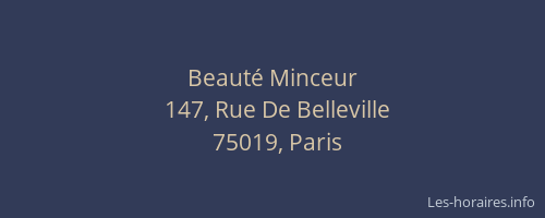 Beauté Minceur