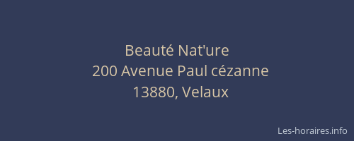 Beauté Nat'ure