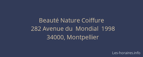 Beauté Nature Coiffure