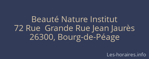 Beauté Nature Institut