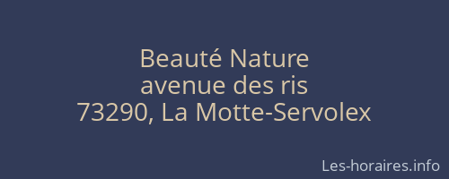 Beauté Nature