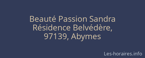 Beauté Passion Sandra