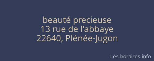 beauté precieuse
