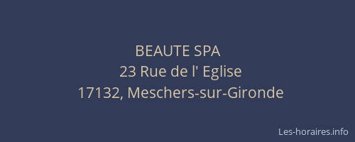 BEAUTE SPA