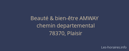 Beaut&eacute; & bien-&ecirc;tre AMWAY