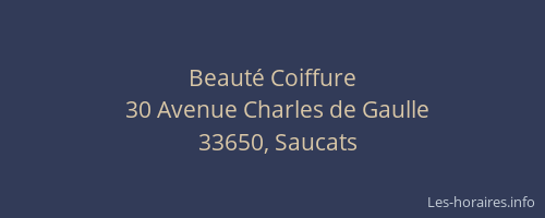 Beaut&eacute; Coiffure