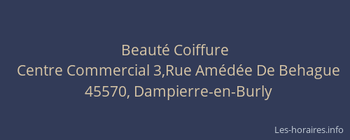 Beaut&eacute; Coiffure