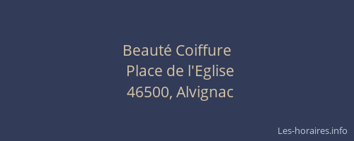 Beaut&eacute; Coiffure