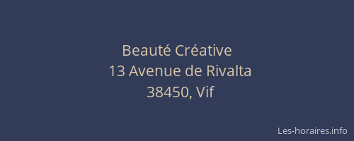 Beaut&eacute; Cr&eacute;ative