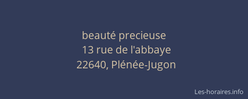 beaut&eacute; precieuse