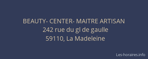 BEAUTY- CENTER- MAITRE ARTISAN