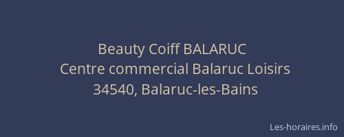 Beauty Coiff BALARUC