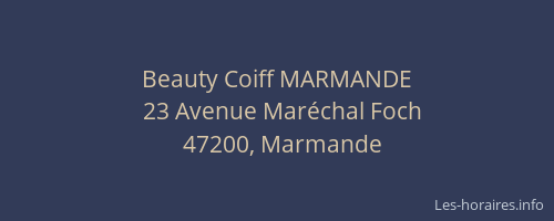 Beauty Coiff MARMANDE
