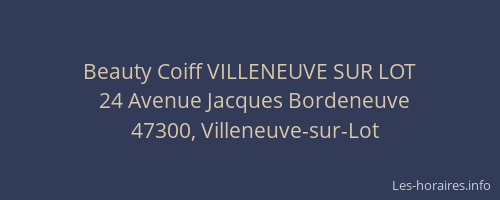 Beauty Coiff VILLENEUVE SUR LOT