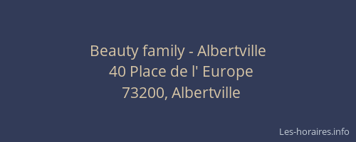 Beauty family - Albertville
