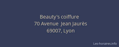Beauty's coiffure