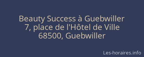 Beauty Success à Guebwiller