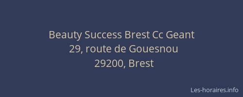 Beauty Success Brest Cc Geant