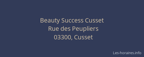 Beauty Success Cusset