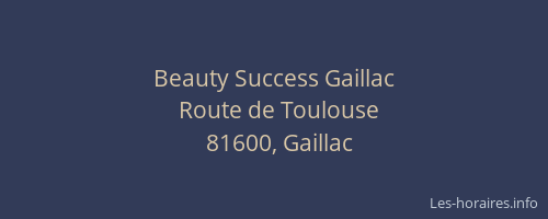 Beauty Success Gaillac