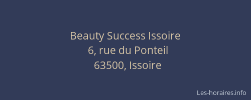 Beauty Success Issoire