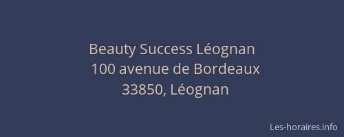 Beauty Success Léognan