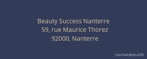 Beauty Success Nanterre