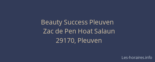Beauty Success Pleuven