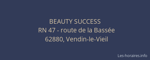 BEAUTY SUCCESS
