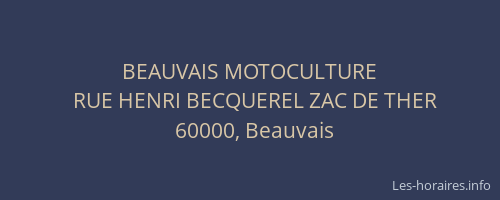 BEAUVAIS MOTOCULTURE
