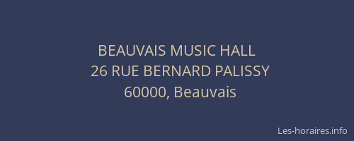 BEAUVAIS MUSIC HALL