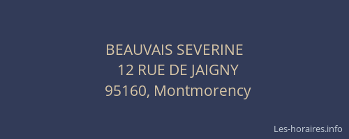 BEAUVAIS SEVERINE