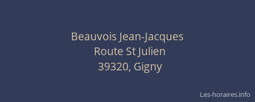 Beauvois Jean-Jacques