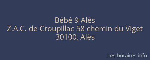 Bébé 9 Alès