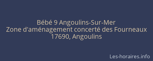 Bébé 9 Angoulins-Sur-Mer